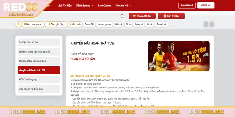 khuyen-mai-hoan-tra-red88-su-kien-hap-dan